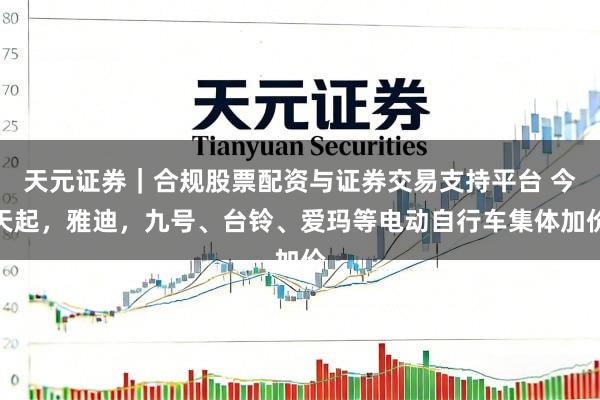 天元证券｜合规股票配资与证券交易支持平台 今天起，雅迪，九号、台铃、爱玛等电动自行车集体加价